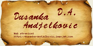 Dušanka Anđelković vizit kartica